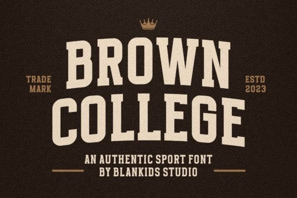 Brown College: A Sports Display Font for Dynamic Designs