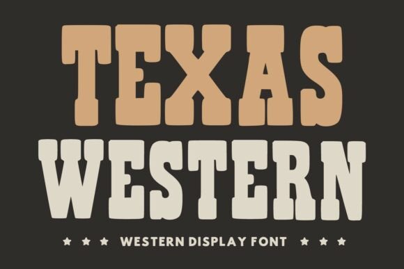 Texas Western Display Font: Bold and Rugged Typeface
