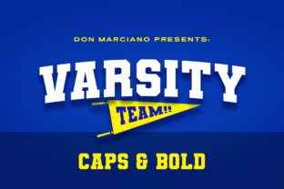Varsity Team: A Bold Display Typeface with School Spirit
